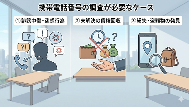 携帯電話番号調査